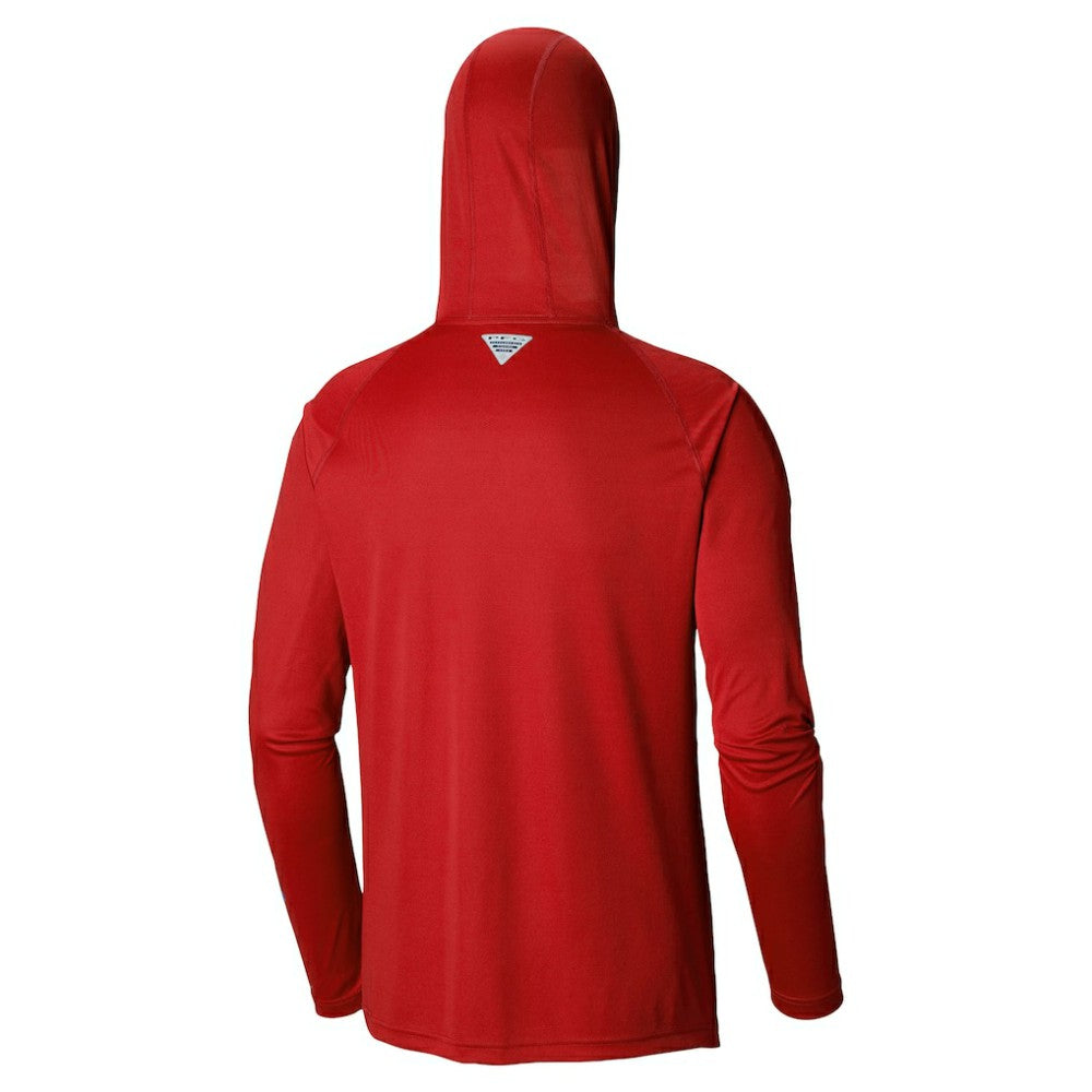 Philadelphia Phillies Omni-Wick Terminal Tackle Raglan Long Sleeve Hoodie T-Shirt - Red | Columbia