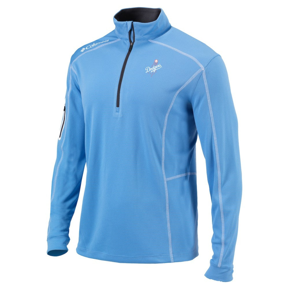 Los Angeles Dodgers Omni-Wick Shotgun Quarter-Zip Jacket - White | Columbia