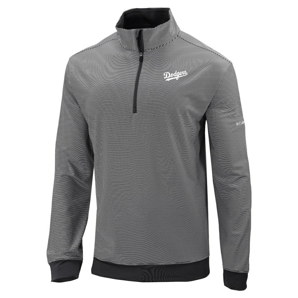Los Angeles Dodgers Omni-Wick Even Lie Quarter-Zip Pullover Top - Black | Columbia