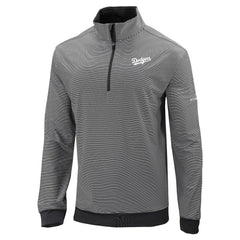 Los Angeles Dodgers Omni-Wick Even Lie Quarter-Zip Pullover Top - Black | Columbia