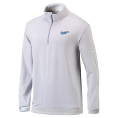 Los Angeles Dodgers Omni-Wick Even Lie Quarter-Zip Pullover Top - Gray | Columbia