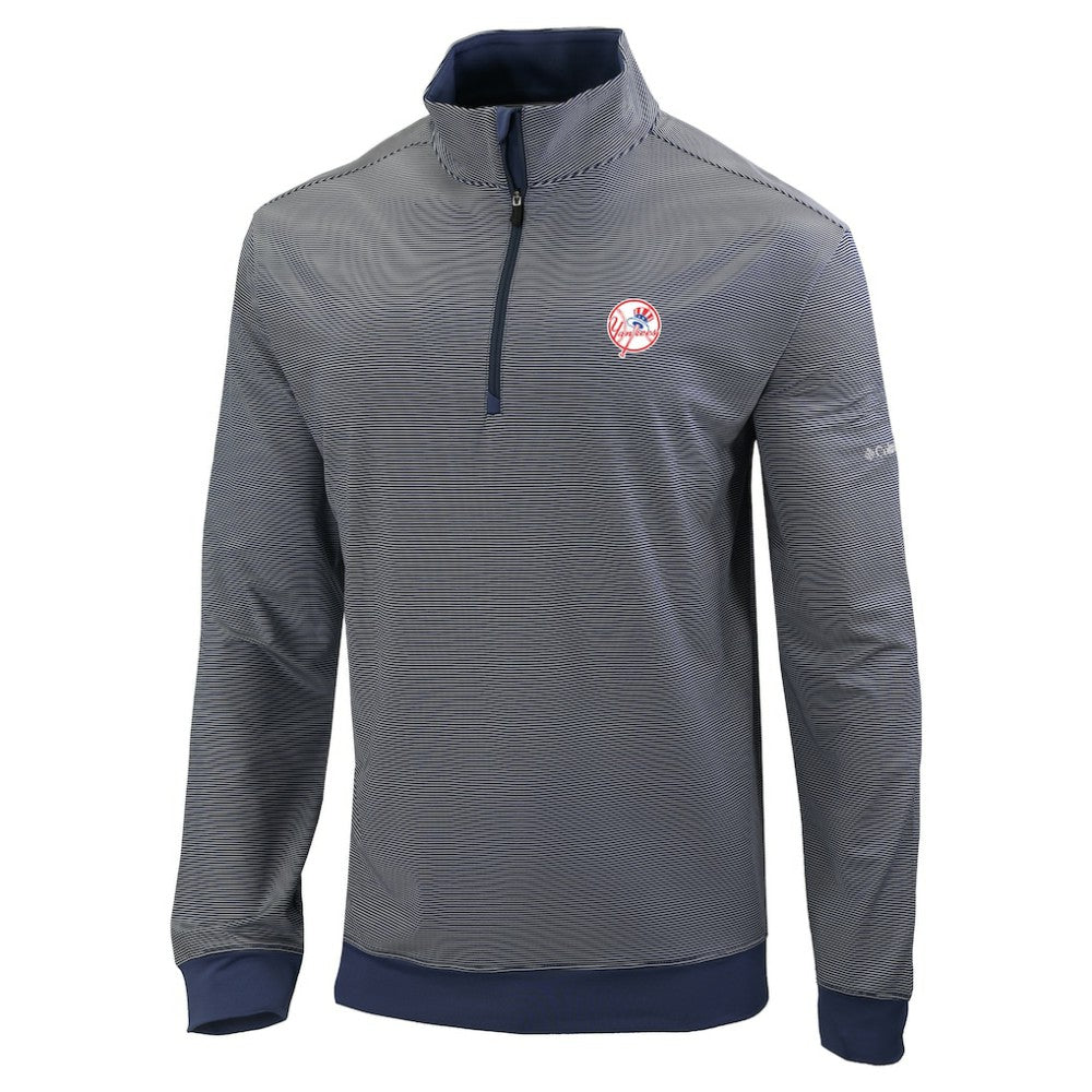New York Yankees Omni-Wick Even Lie Quarter-Zip Pullover Top - Navy | Columbia