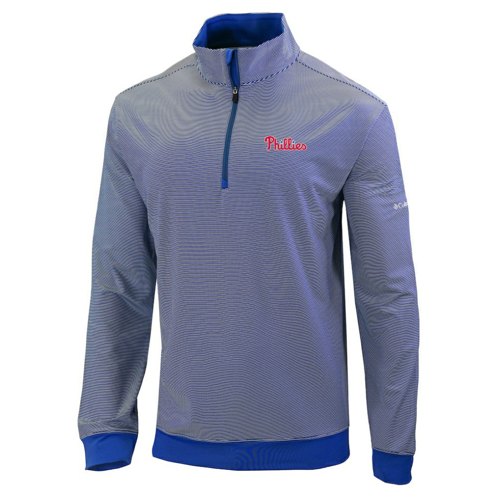 Philadelphia Phillies Omni-Wick Even Lie Quarter-Zip Pullover Top - Royal | Columbia