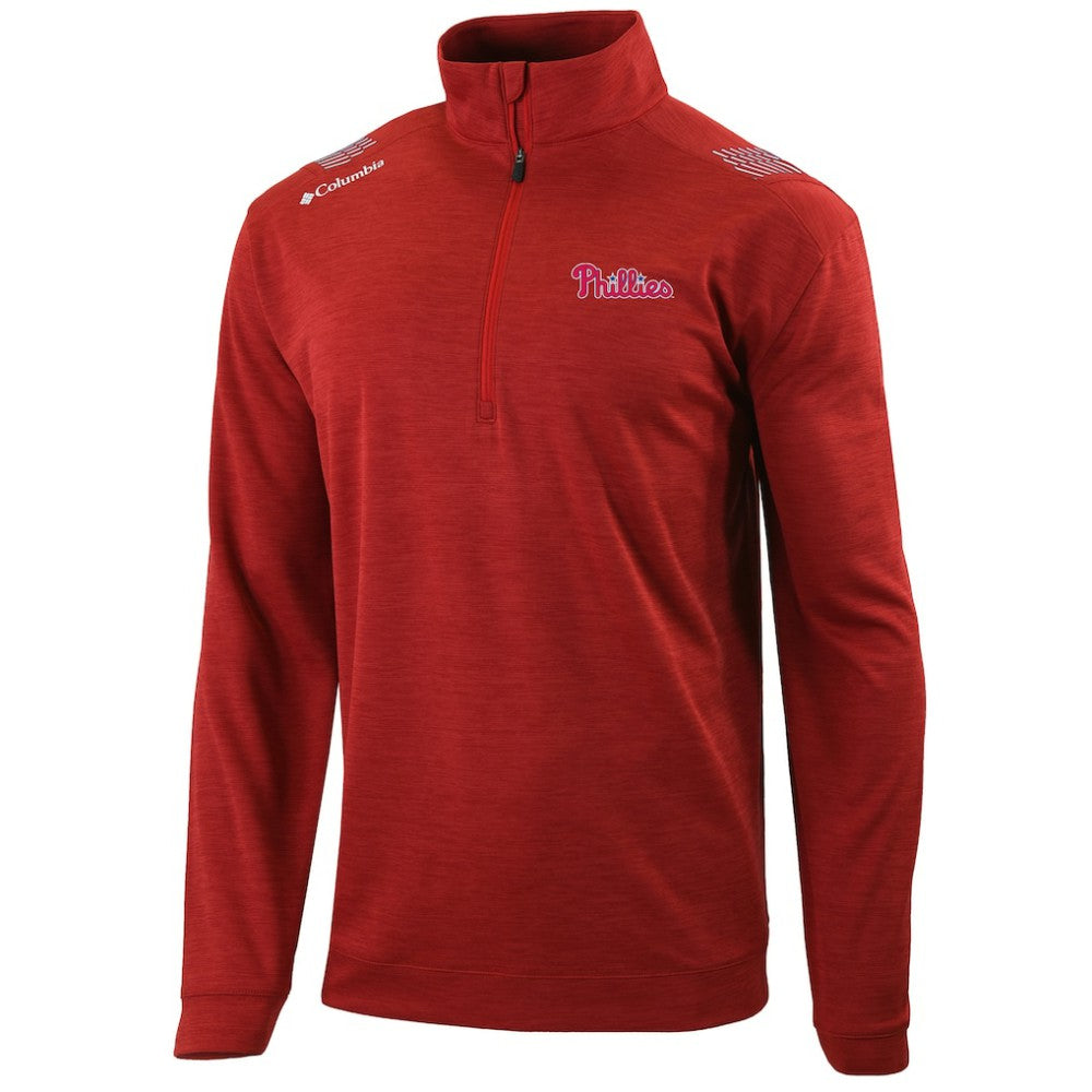 Philadelphia Phillies Oakland Downs Omni-Wick Quarter-Zip Top - Red | Columbia
