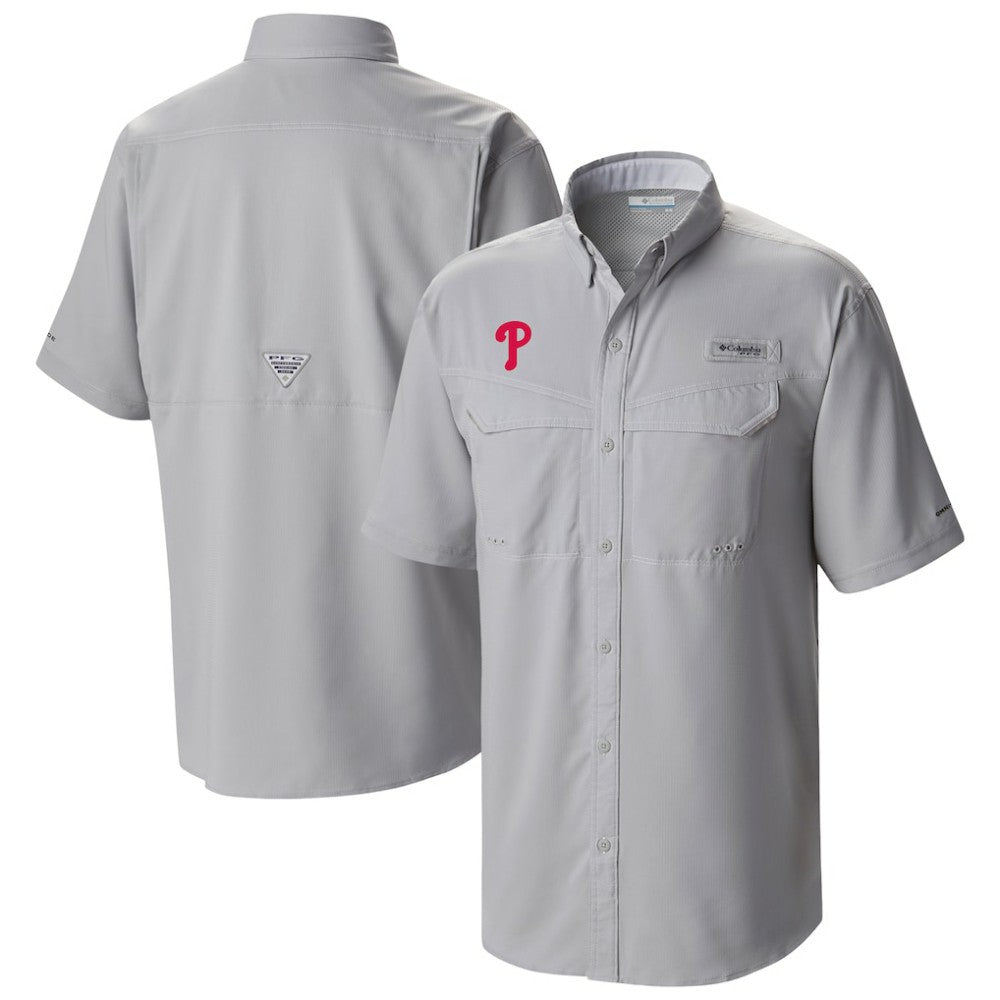 Philadelphia Phillies Omni-Wick Low Drag Offshore Button-Up Shirt - Gray | Columbia