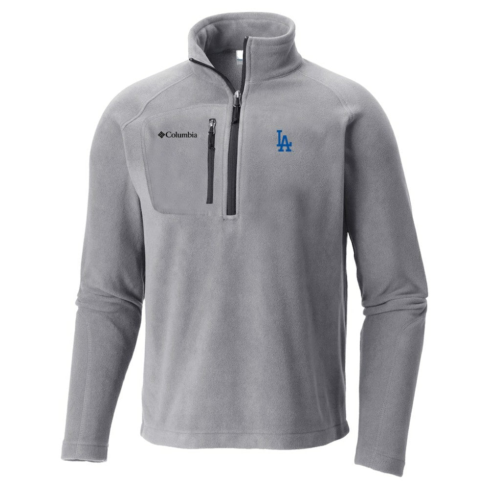 Los Angeles Dodgers Fast Trek III Half-Zip Fleece Pullover - Gray | Columbia