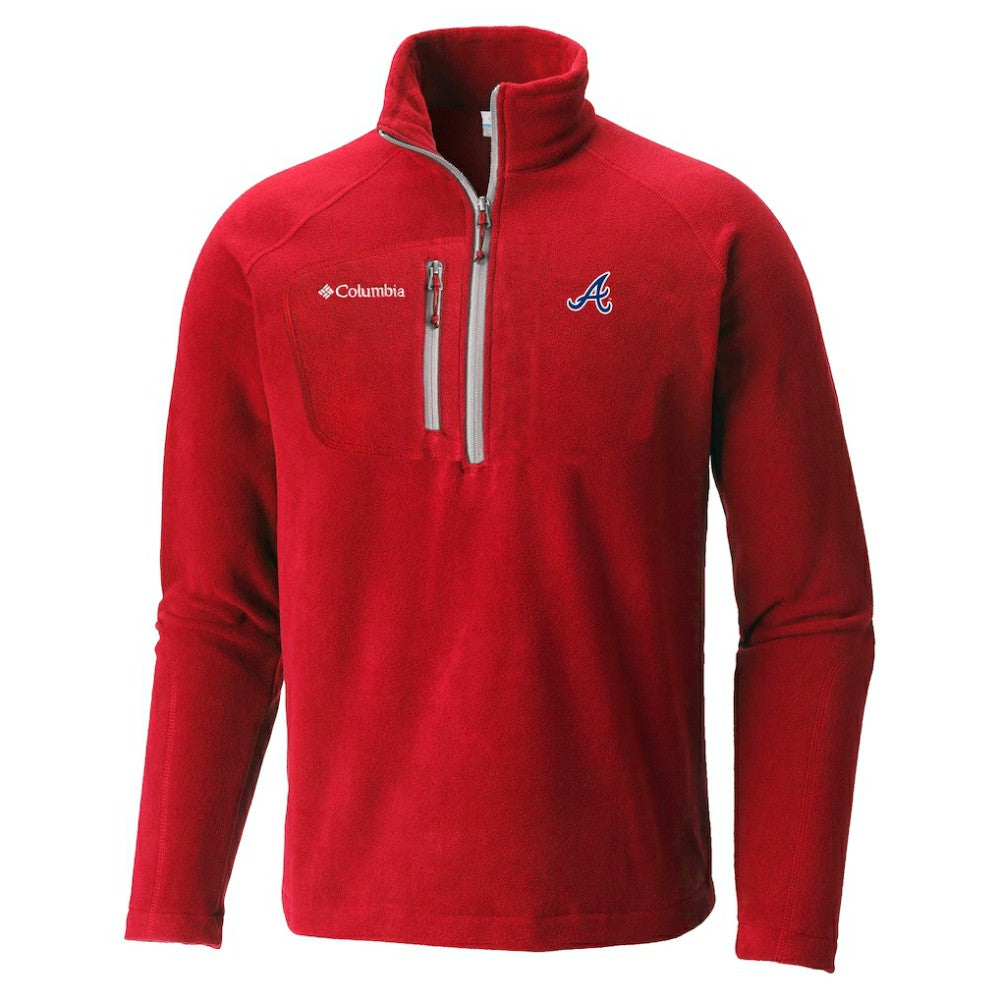 Atlanta Braves Fast Trek III Half-Zip Fleece Pullover - Red | Columbia