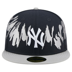 New York Yankees Retro Pattern 59FIFTY Fitted Hat - Navy/Gray | New Era