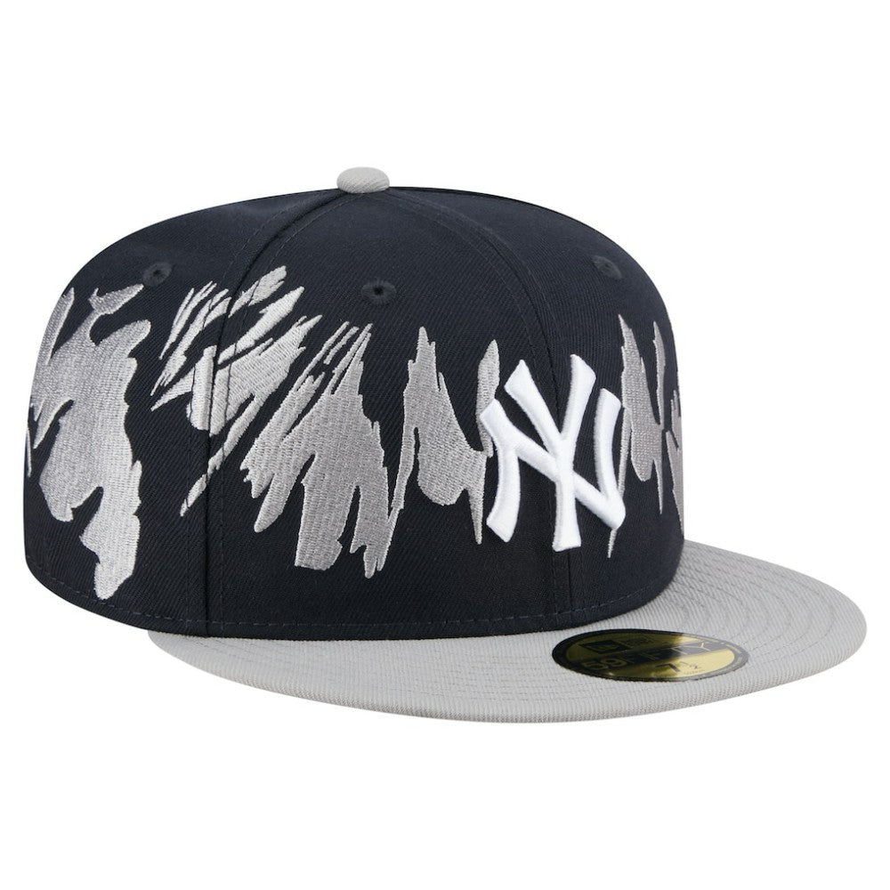 New York Yankees Retro Pattern 59FIFTY Fitted Hat - Navy/Gray | New Era