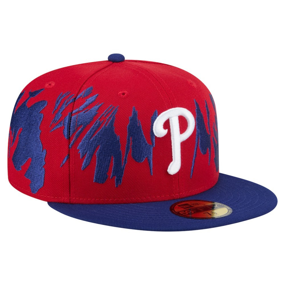 Philadelphia Phillies Retro Pattern 59FIFTY Fitted Hat - Red/Royal | New Era