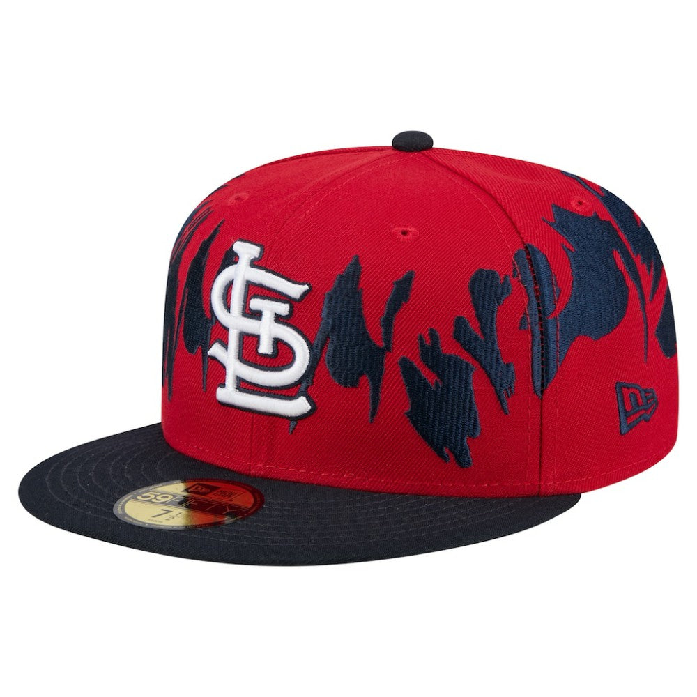 St. Louis Cardinals Retro Pattern 59FIFTY Fitted Hat - Red/Navy | New Era