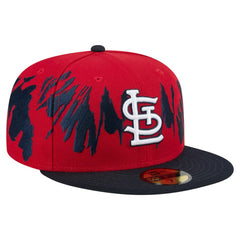 St. Louis Cardinals Retro Pattern 59FIFTY Fitted Hat - Red/Navy | New Era