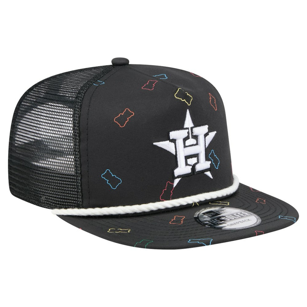 Houston Astros Gummy Golfer Trucker Adjustable Hat - Black | New Era