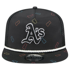 Athletics Gummy Golfer Trucker Adjustable Hat - Black | New Era