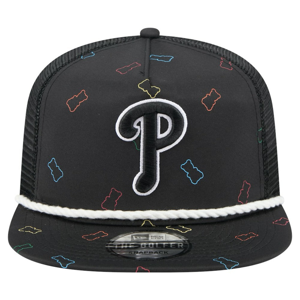 Philadelphia Phillies Gummy Golfer Trucker Adjustable Hat - Black | New Era