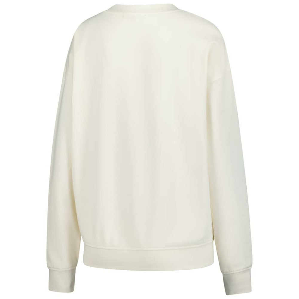 Chicago Cubs Women's Cooperstown Collection Laurel Pullover Sweatshirt - Cream | Mitchell & Ness