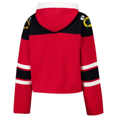 Chicago Blackhawks '47 Women's Cropped Superior Lacer Pullover Hoodie