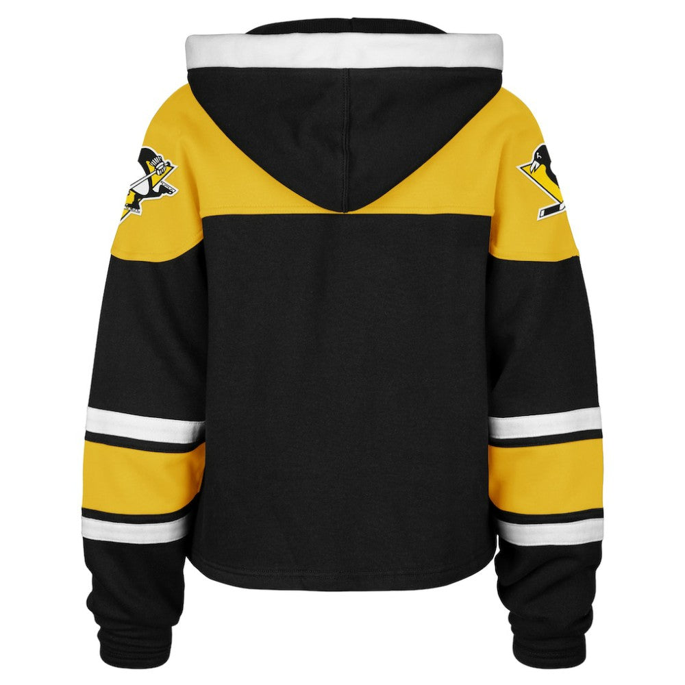 Pittsburgh Penguins '47 Women's Cropped Superior Lacer Pullover Hoodie