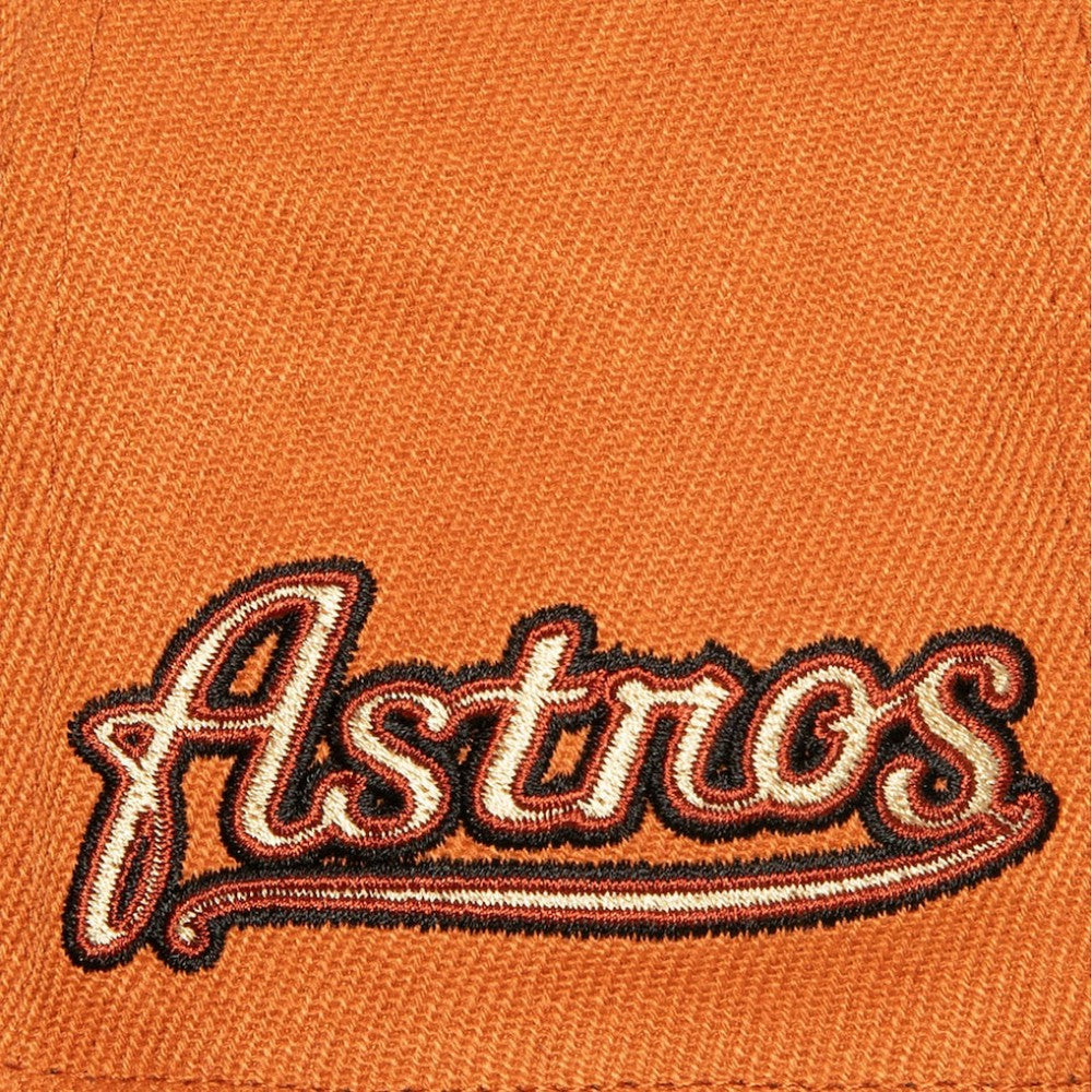 Houston Astros Cooperstown Collection Fitted Hat - Orange | Mitchell & Ness