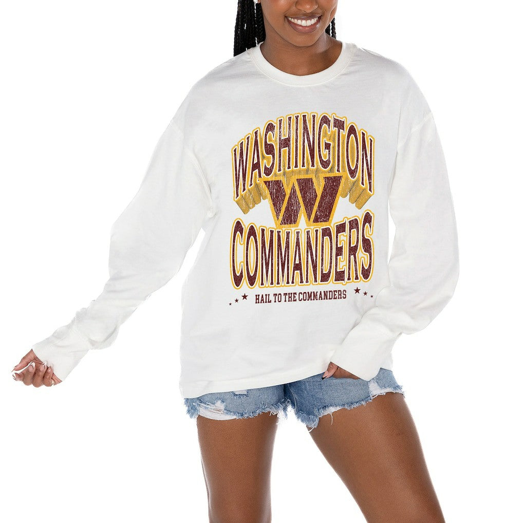 NFL Washington Commanders Gameday Couture Women's Time Out Oversized Long Sleeve T-Shirt