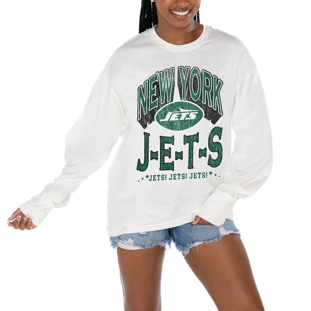 NFL New York Jets Gameday Couture Women's Time Out Oversized Long Sleeve T-Shirt