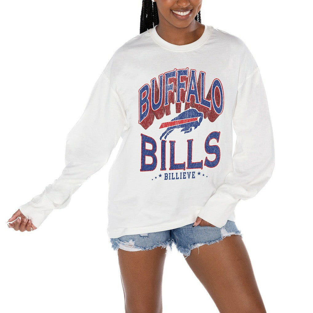NFL Buffalo Bills Gameday Couture Women's Time Out Oversized Long Sleeve T-Shirt