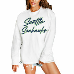 NFL Seattle Seahawks Gameday Couture Women's Classic Comeback Oversized Long Sleeve T-Shirt