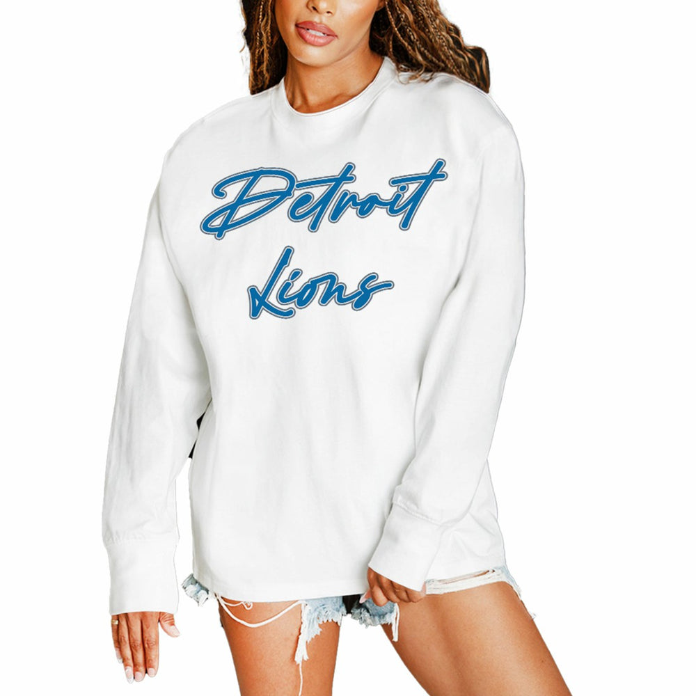 NFL Detroit Lions Gameday Couture Women's Classic Comeback Oversized Long Sleeve T-Shirt