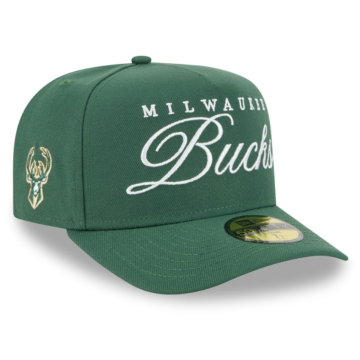 Milwaukee Bucks 2025 NBA Draft A-Frame 59FIFTY Fitted Hat - Hunter Green | New Era discount