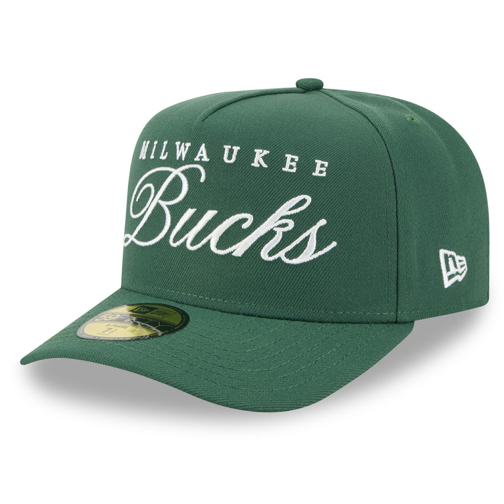 Milwaukee Bucks 2025 NBA Draft A-Frame 59FIFTY Fitted Hat - Hunter Green | New Era discount