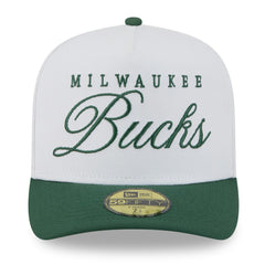 Milwaukee Bucks 2025 NBA Draft A-Frame 59FIFTY Fitted Hat - White/Hunter Green | New Era discount