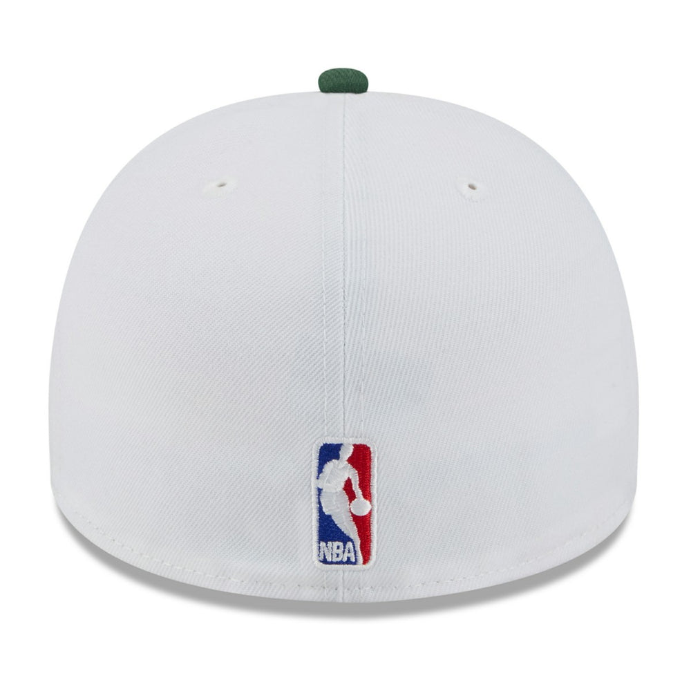 Milwaukee Bucks 2025 NBA Draft A-Frame 59FIFTY Fitted Hat - White/Hunter Green | New Era discount