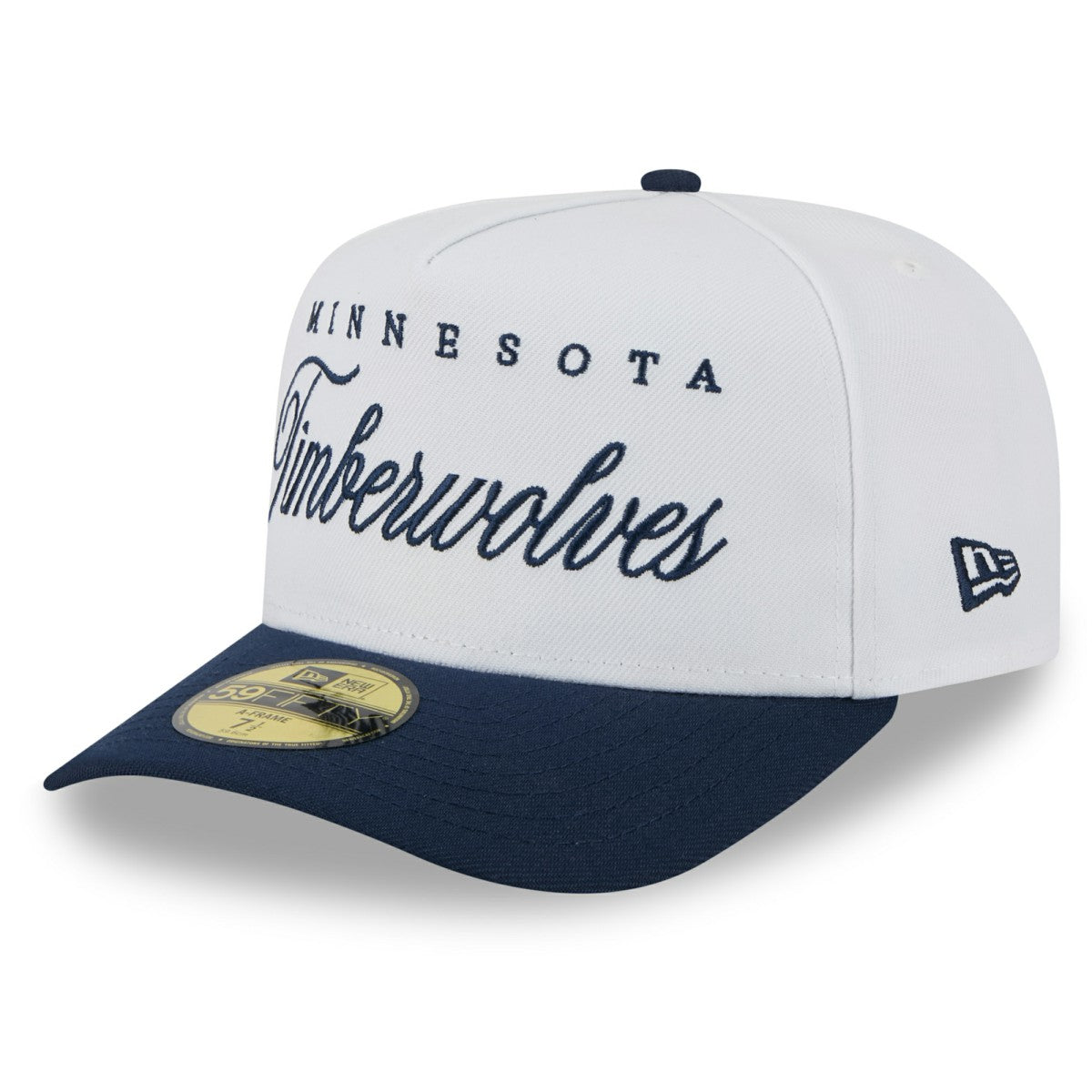 Minnesota Timberwolves 2025 NBA Draft A-Frame 59FIFTY Fitted Hat - White/Navy | New Era for sale
