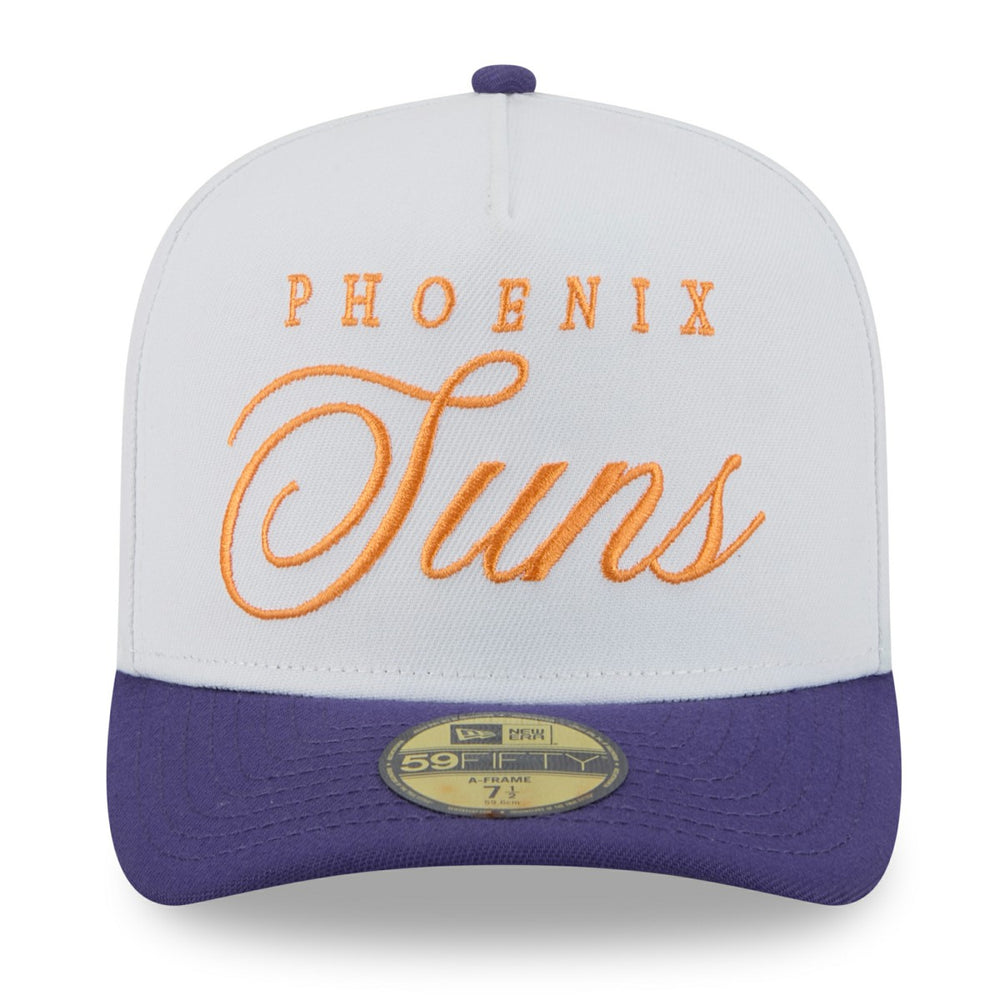 Phoenix Suns 2025 NBA Draft A-Frame 59FIFTY Fitted Hat - White/Purple | New Era online