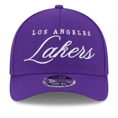 Los Angeles Lakers 2025 NBA Draft M-Crown A-Frame 9FORTY Adjustable Hat - Purple | New Era shop