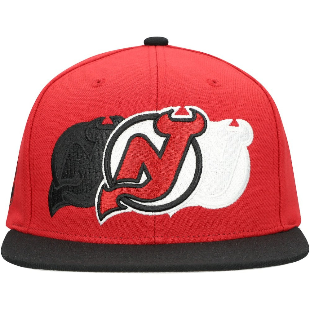 New Jersey Devils Mitchell & Ness Soul Triple Up Snapback Hat