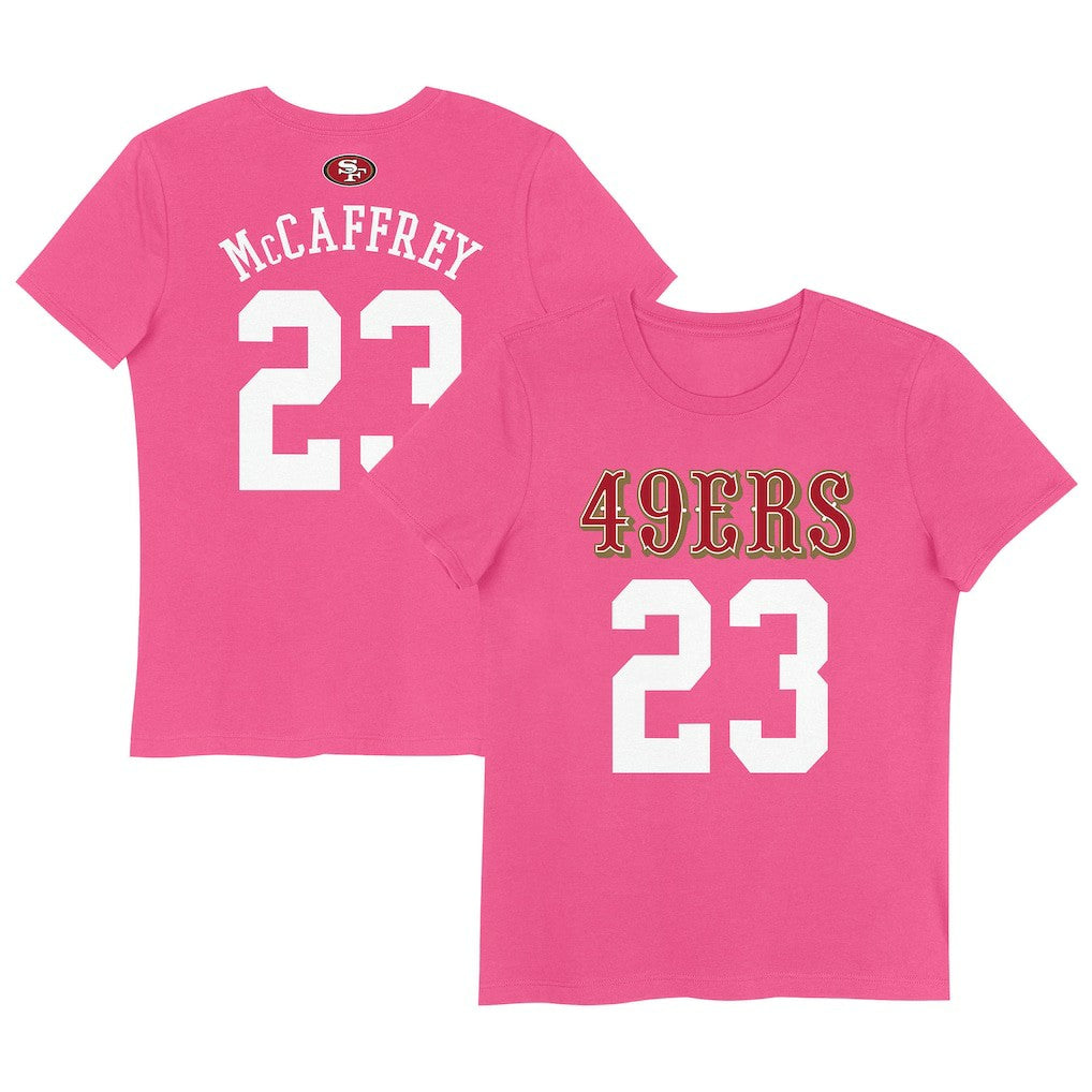 NFL San Francisco 49ers Christian McCaffrey  Girls Youth Player Name & Number T-Shirt