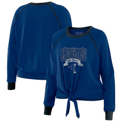 NFL Indianapolis Colts WEAR by Erin Andrews Women's Plus Size Tie-Front Long Sleeve Top