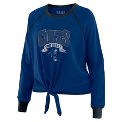 NFL Indianapolis Colts WEAR by Erin Andrews Women's Plus Size Tie-Front Long Sleeve Top