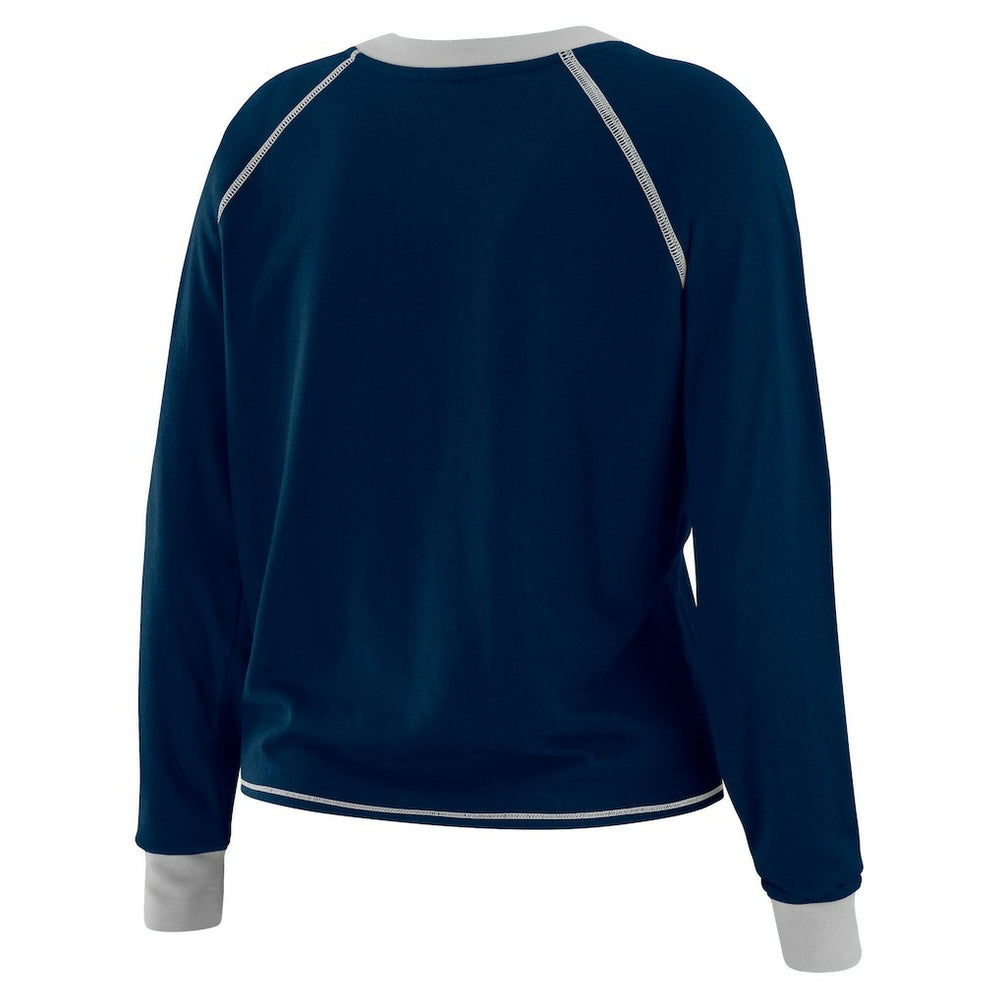 NFL Dallas Cowboys WEAR by Erin Andrews Women's Plus Size Tie-Front Long Sleeve Top