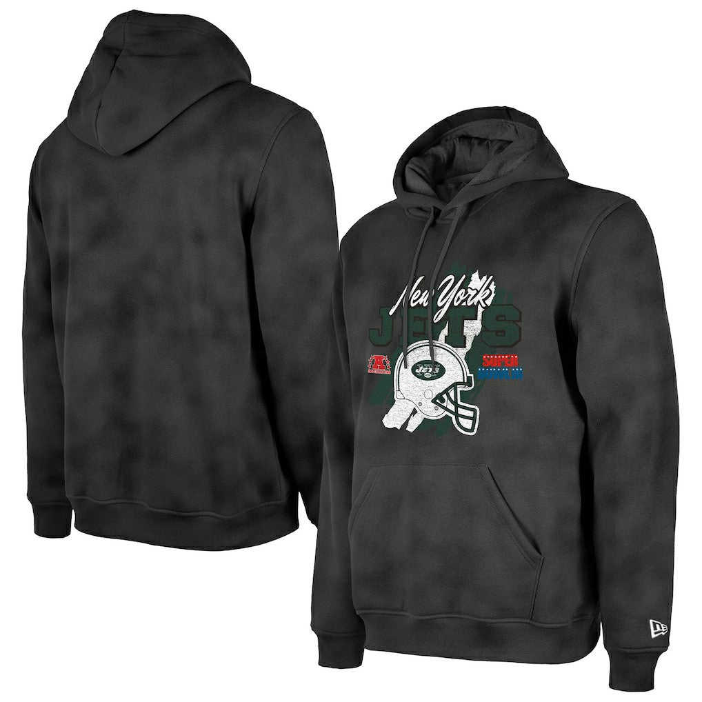 NFL New York Jets Identity Helmet Enzyme Washed Pullover Hoodie
