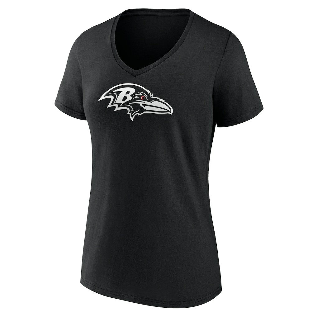 NFL Baltimore Ravens Women's Personalized Name & Number Monochrome V-Neck T-Shirt