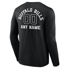 NFL Buffalo Bills Personalized Name & Number Monochrome Long Sleeve T-Shirt
