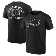 NFL Buffalo Bills Personalized Name & Number Monochrome T-Shirt