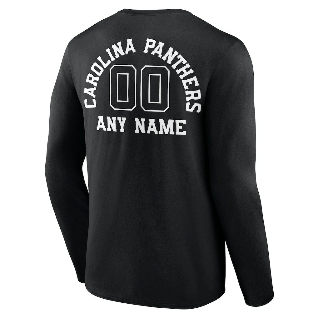 NFL Carolina Panthers Personalized Name & Number Monochrome Long Sleeve T-Shirt