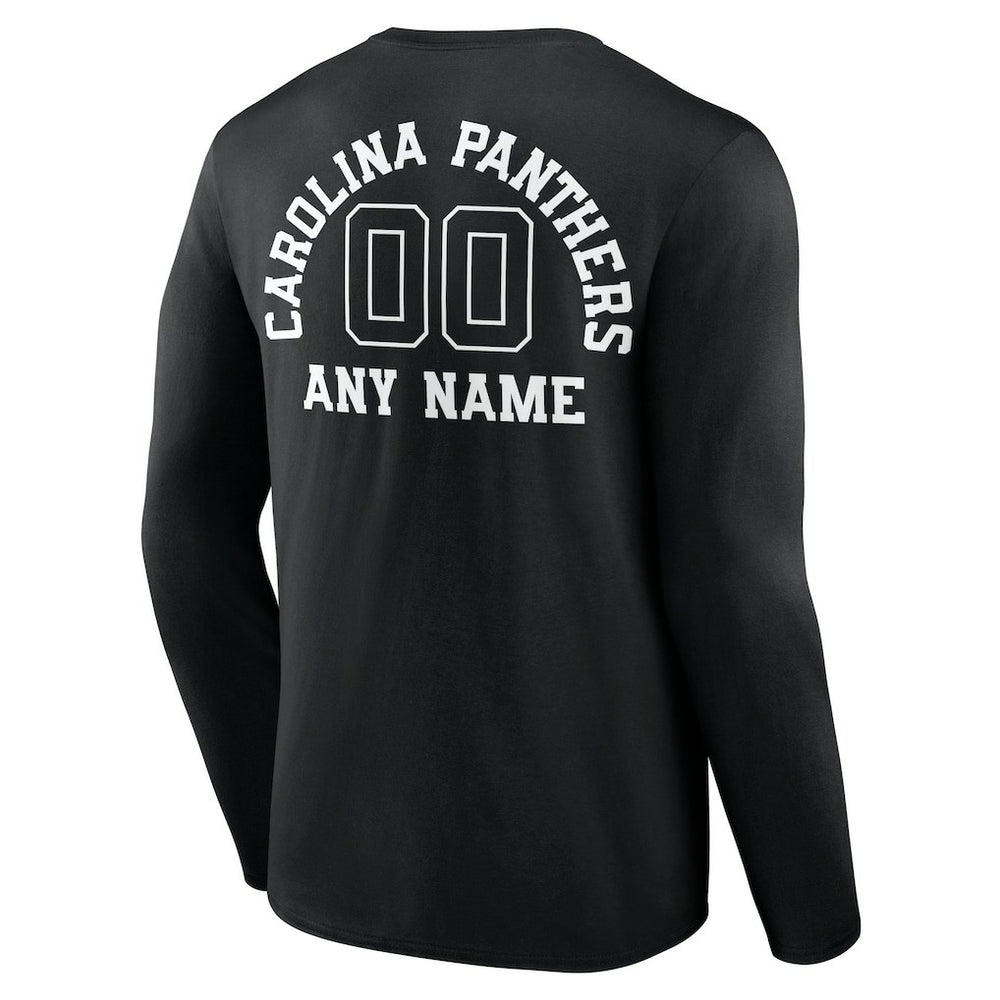 NFL Carolina Panthers Personalized Name & Number Monochrome Long Sleeve T-Shirt