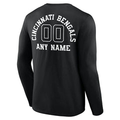 NFL Cincinnati Bengals Personalized Name & Number Monochrome Long Sleeve T-Shirt