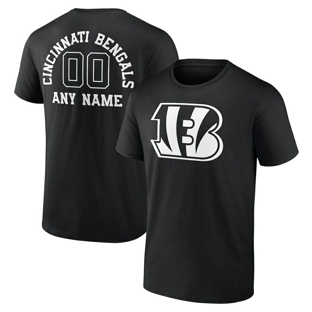 NFL Cincinnati Bengals Personalized Name & Number Monochrome T-Shirt
