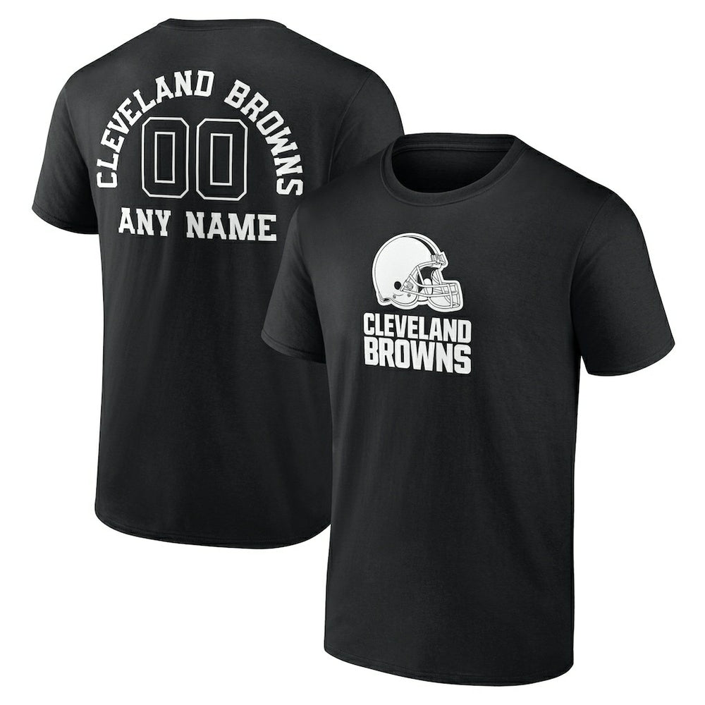 NFL Cleveland Browns Personalized Name & Number Monochrome T-Shirt