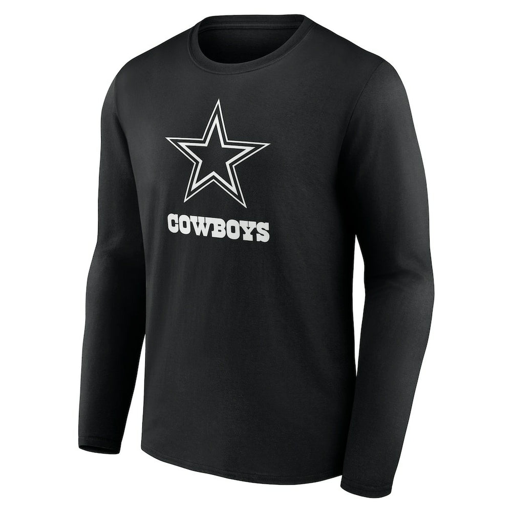NFL Dallas Cowboys Personalized Name & Number Monochrome Long Sleeve T-Shirt